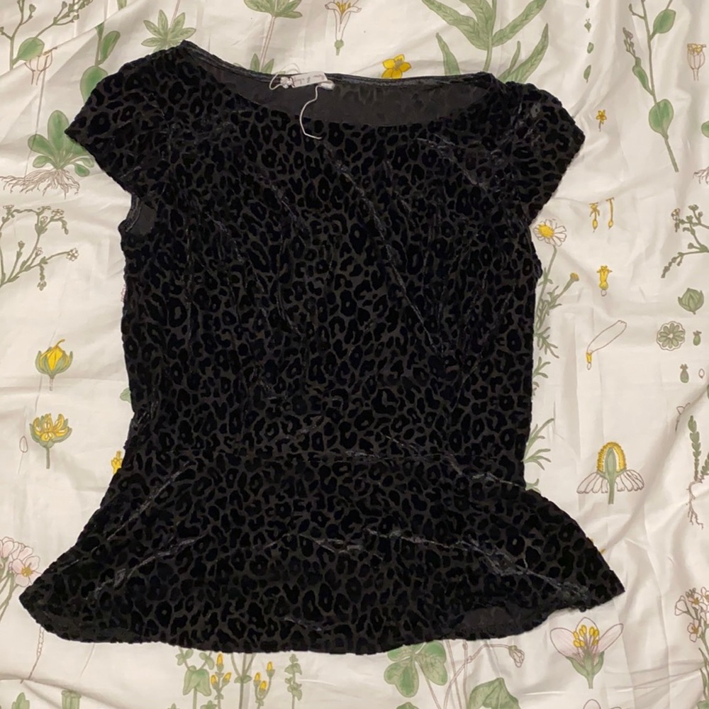 Velvet cheetah top